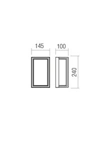 Aplică / plafonieră Quadris LED 12 W 3000 K IP54 Alb Nisipiu 2