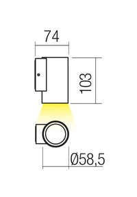 Aplice Ram LED 4 W 2700 K IP65 Gri Închis 2