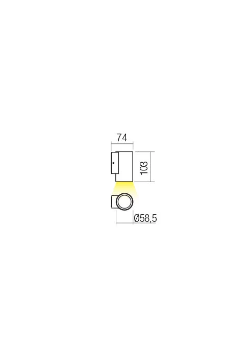 Aplice Ram LED 4 W 3000 K IP65 Alb Nisipiu 2