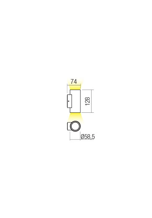 Aplice Ram LED 7 W 3000 K IP65 Maro Închis 2
