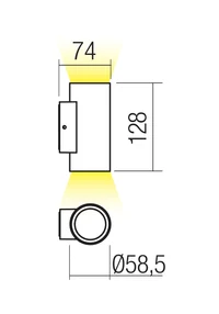 Aplice Ram LED 7 W 2700 K IP65 Alb Nisipiu 2