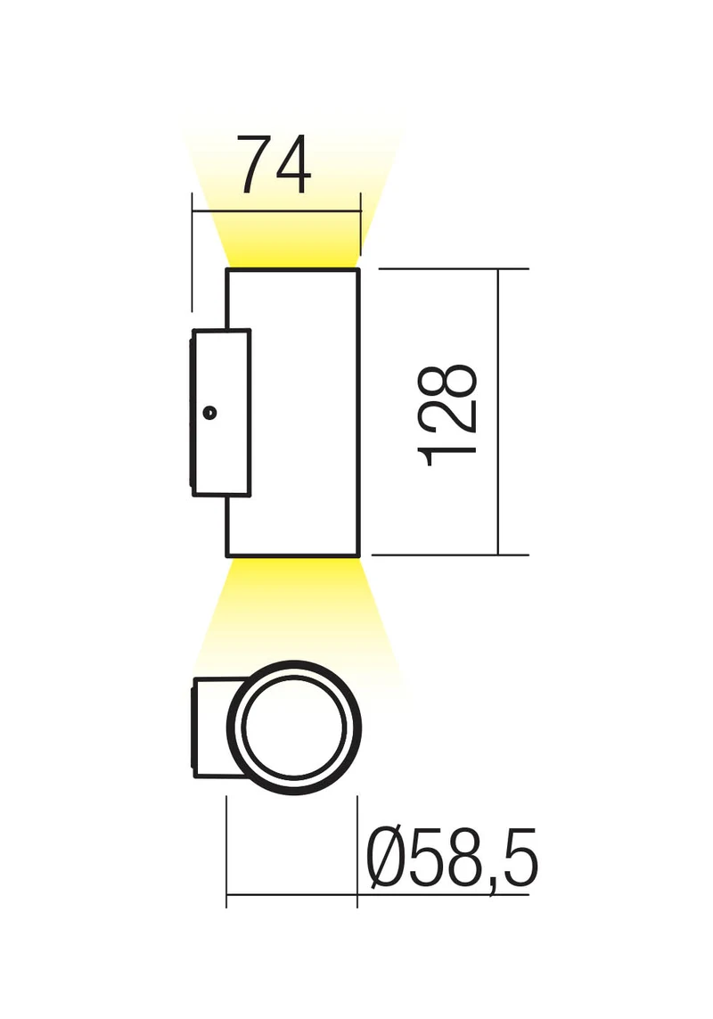 Aplice Ram LED 7 W 2700 K IP65 Alb Nisipiu 2