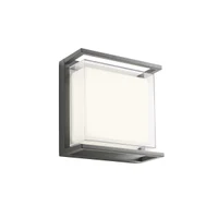 Aplice Scrigno LED 18 W 3000 K IP65 Gri Închis