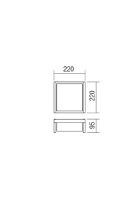 Aplice Scrigno LED 18 W 3000 K IP65 Gri Închis 2