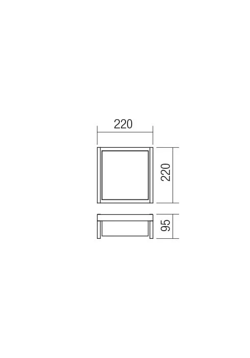 Aplice Scrigno LED 18 W 3000 K IP65 Gri Închis 2