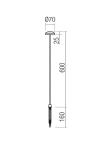 Декоративные светильники Spillo LED 3.5 W 3000 K IP65 Состаренная латунь 2