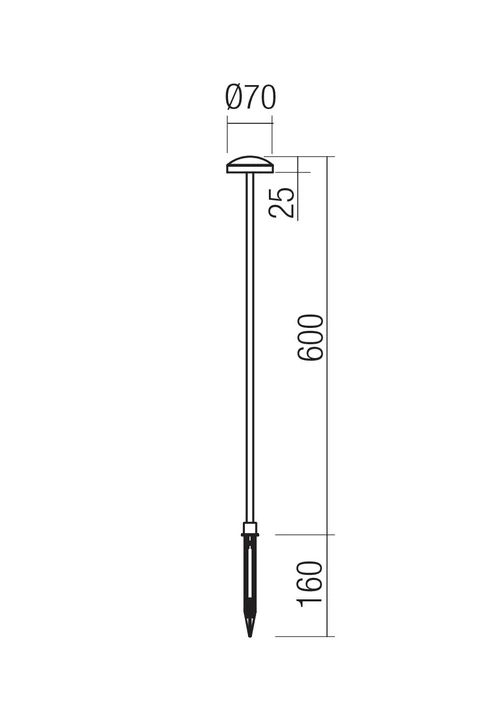 Декоративные светильники Spillo LED 3.5 W 3000 K IP65 Состаренная латунь