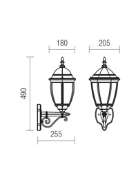 Aplică exterior Sevilla 1 x 42 W E27 IP44 2