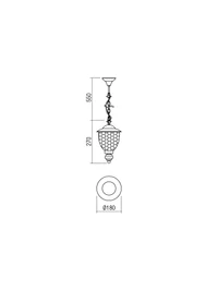 Suspensie exterior Matera SU E27 42 W RAB 2