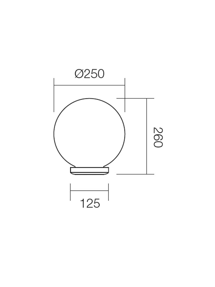 Декоративный светильник Sfera 250 2 ST H75 1 x 42 W E27 FUM 2