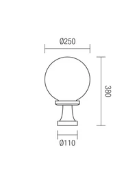Декоративный светильник Sfera 250 1 AP BR 1 x 28 W E27 FUM 2