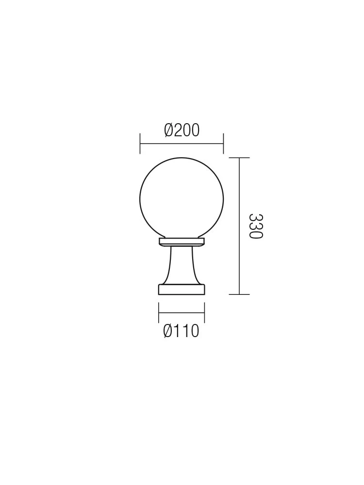 Декоративный светильник Sfera 200 1 ST H70 1 x 28 W E27 FUM 2