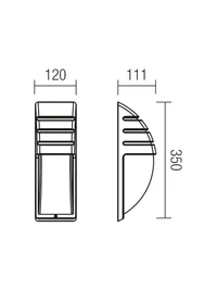 Aplică exterior Bonn 1 x 42 W E27 IP44 BK 3