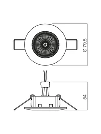 Spot încastrat Elc 146 146 PB 50 W/12V GU10 2