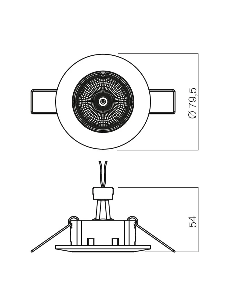 Spot încastrat Elc 146 146 PB 50 W/12V GU10 2