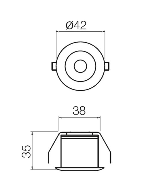 Spot încastrat Mt 124 Led 124 LED NW 3 W 4000 K driver inc.*