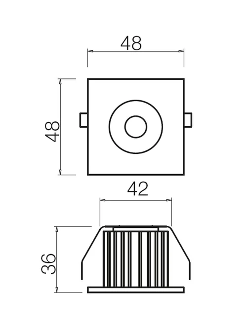 Spot încastrat Mt 127 Led 127 LED NW 3 W 4000 K driver inc.*