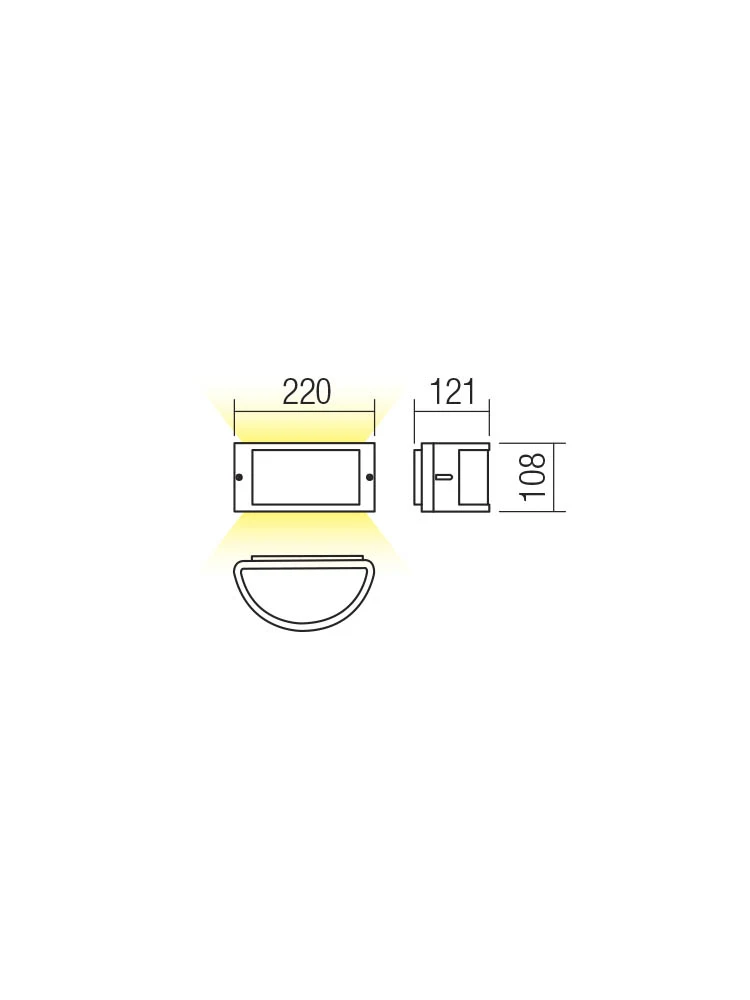 Aplică exterior Asti Led LED AP 10 W IP54 DG 3000 K (frame) 2