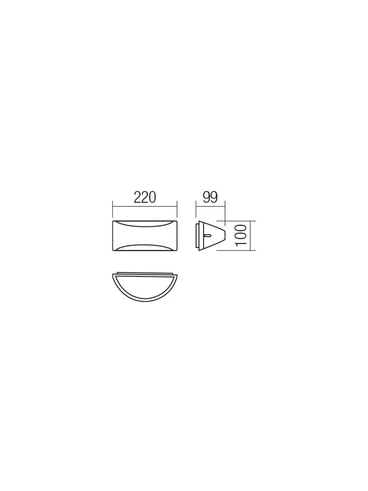 Aplică exterior Scudo LED 10 W IP54 DG 3000 K 2