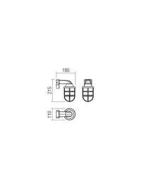 Aplică exterior Cage E27 MAX 28 W IP44 CU 2