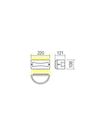 Aplică exterior Asti Led LED AP 10 W IP54 DG 3000 K 2
