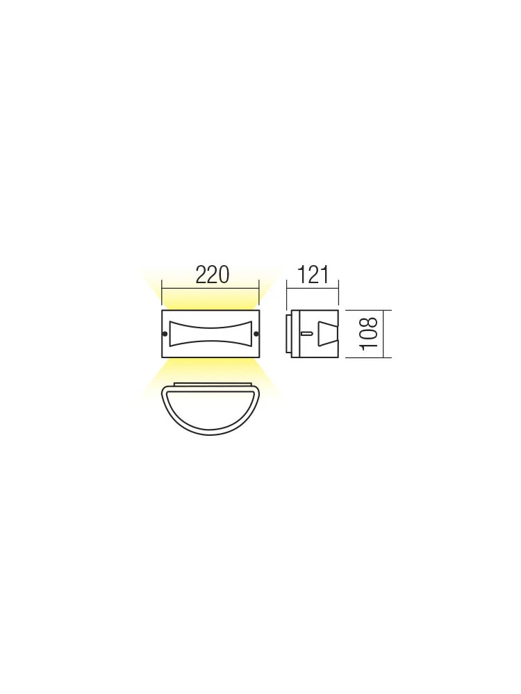 Aplică exterior Asti Led LED AP 10 W IP54 DG 3000 K 2