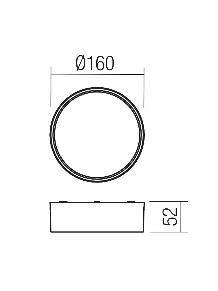 Aplică exterior Urania WITH RING LED SMD 10 W IP65 CO 3000 K 2