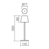 Veioză exterior Moby 3.5 W IP44 alb mat 3