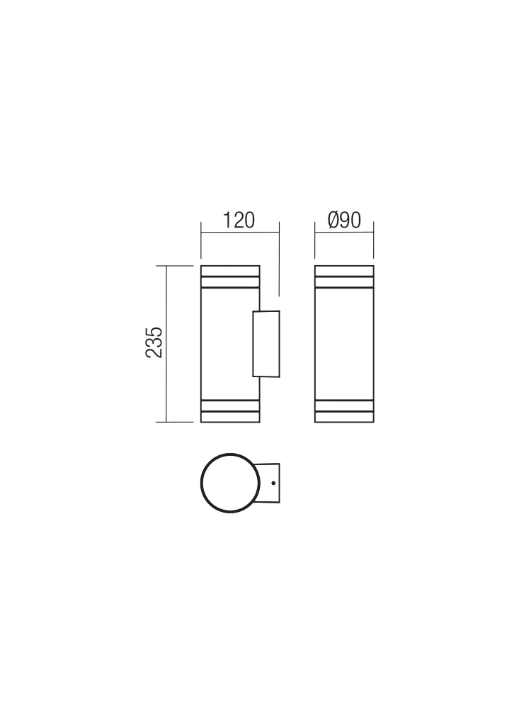 Aplică exterior Cargo GU10 2 x max. 28 W IP54 DG 2