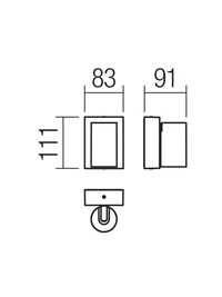 Aplică exterior Alan LED COB 9 W IP65 2700 K-4000 K DG 2
