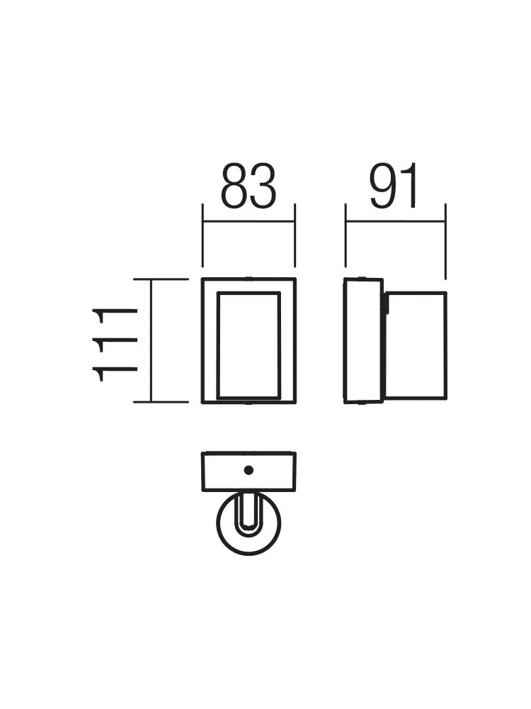 Aplică exterior Alan LED COB 9 W IP65 2700 K-4000 K DG 2