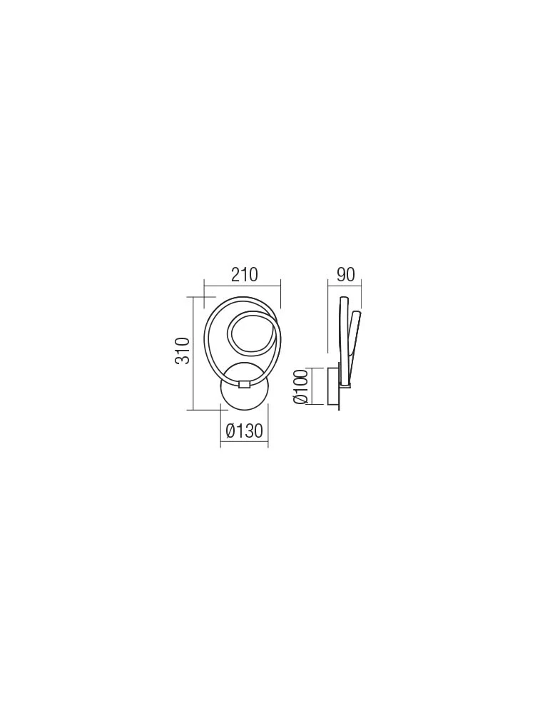 Aplică Sintra VE LED 12 W 3000 K WH 2