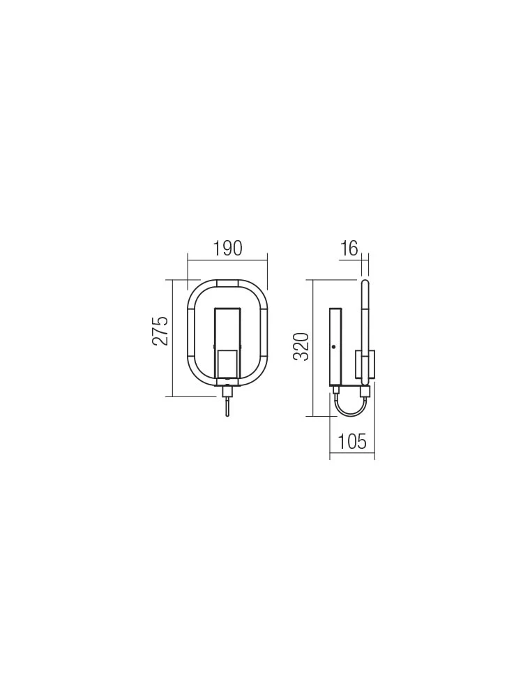 Aplică Aeris 1 x 42 W E27 BK 2