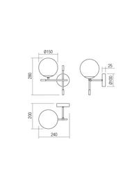 Aplică Essential 1 x 28 W E14 MGD RIGHT 2