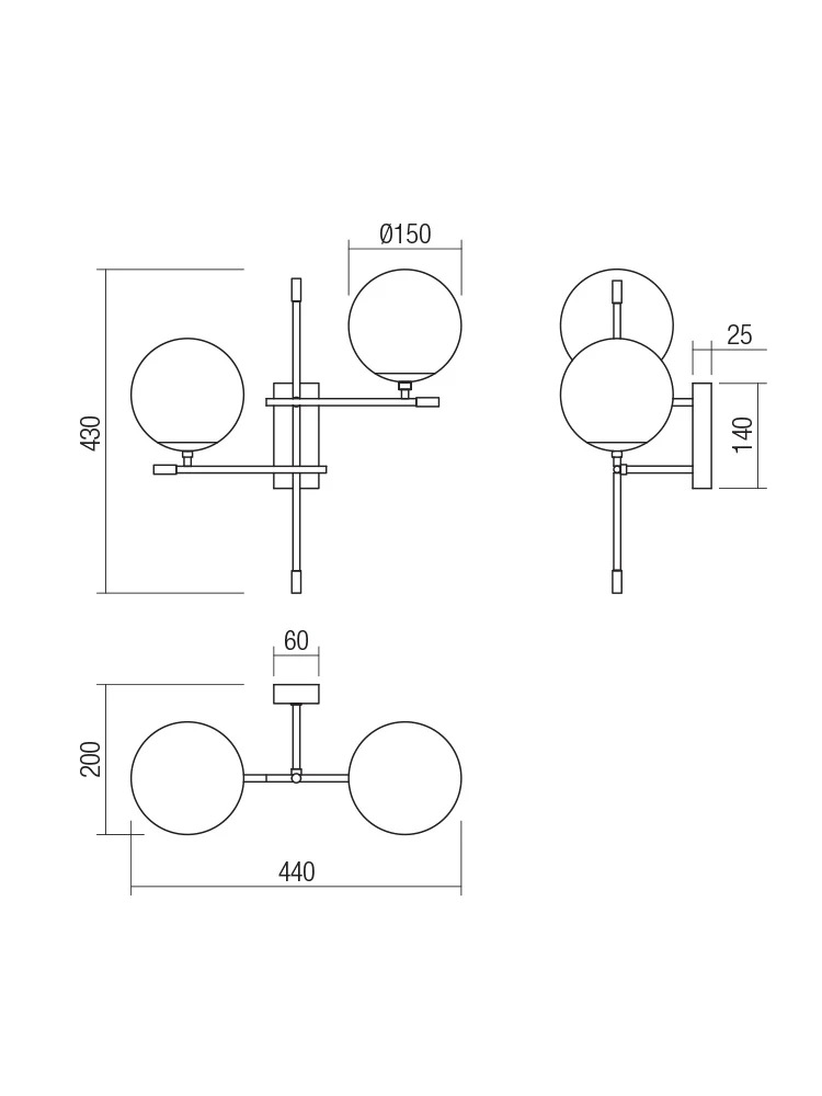 Aplică Essential 2 x 28 W E14 MGD A 2