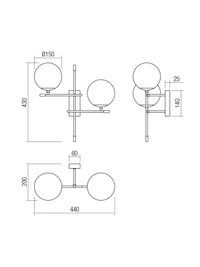 Aplică Essential 2 x 28 W E14 MGD B 2
