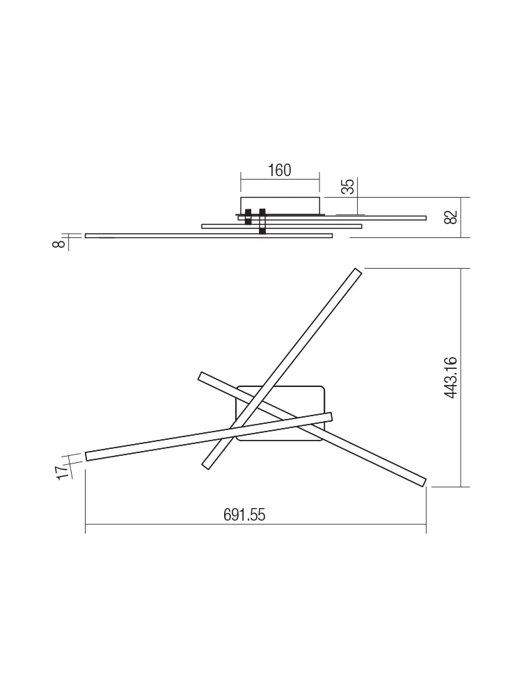 Aplică / plafonieră Yuno LED 26 W 4000 K SWH 2