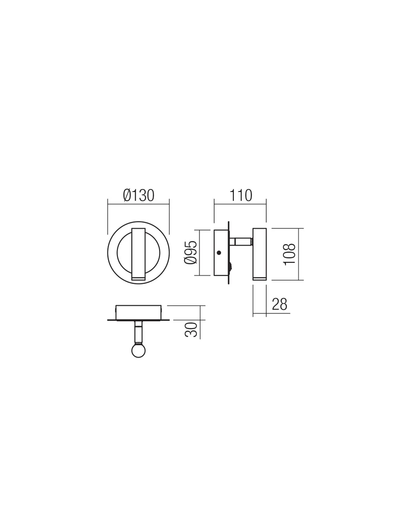 Aplică Closer LED 6 W 3000 K RD WH 2