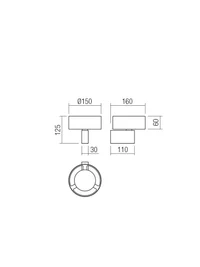 Aplică Punkt LED 6 W 3000 K WH 2