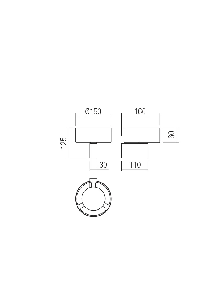 Aplică Punkt LED 6 W 3000 K WH 2
