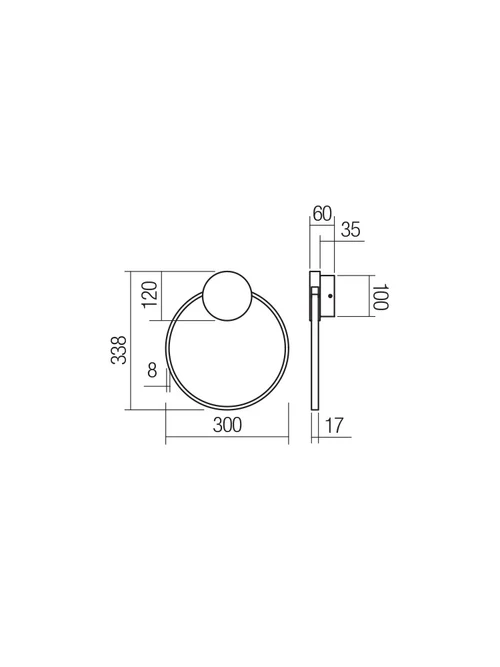 Aplică / plafonieră Atom LED 11 W 3000 K BK/BRASS