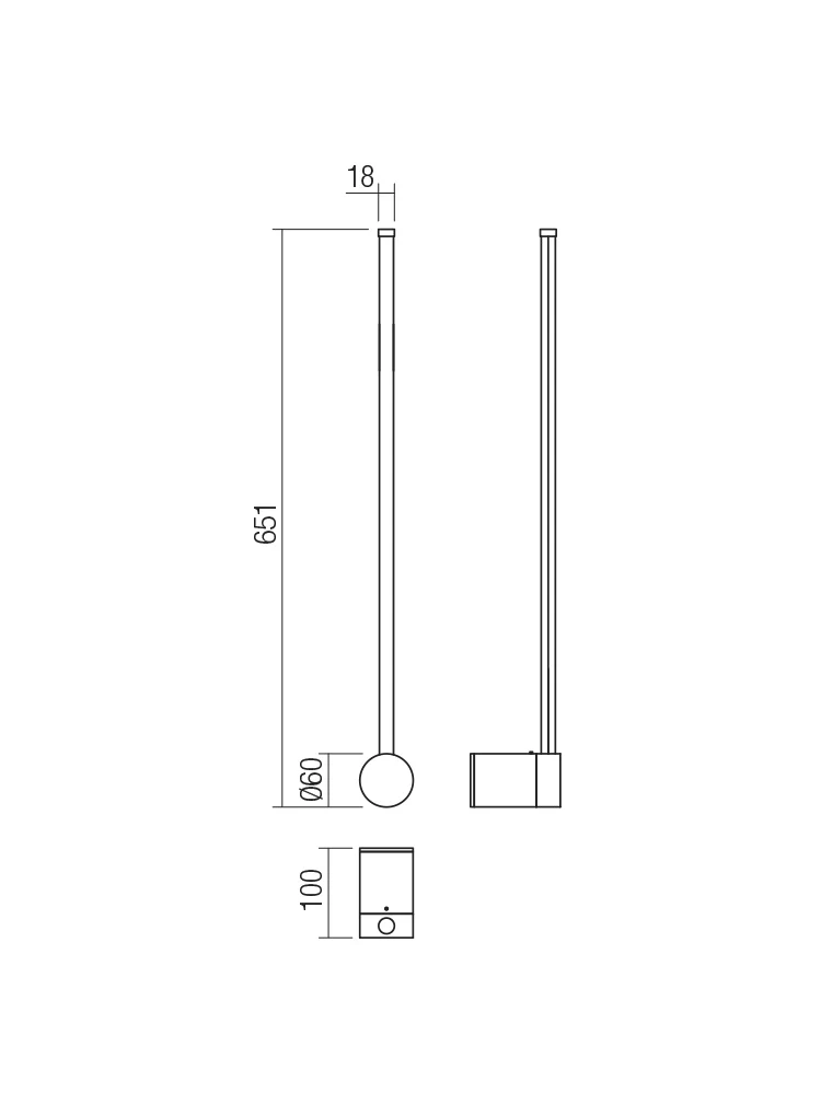 Aplică Taboo LED 9 W 3000 K H600WH 2