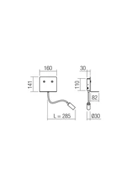 Aplică Moka LED 9 W 3000 K SWH 2