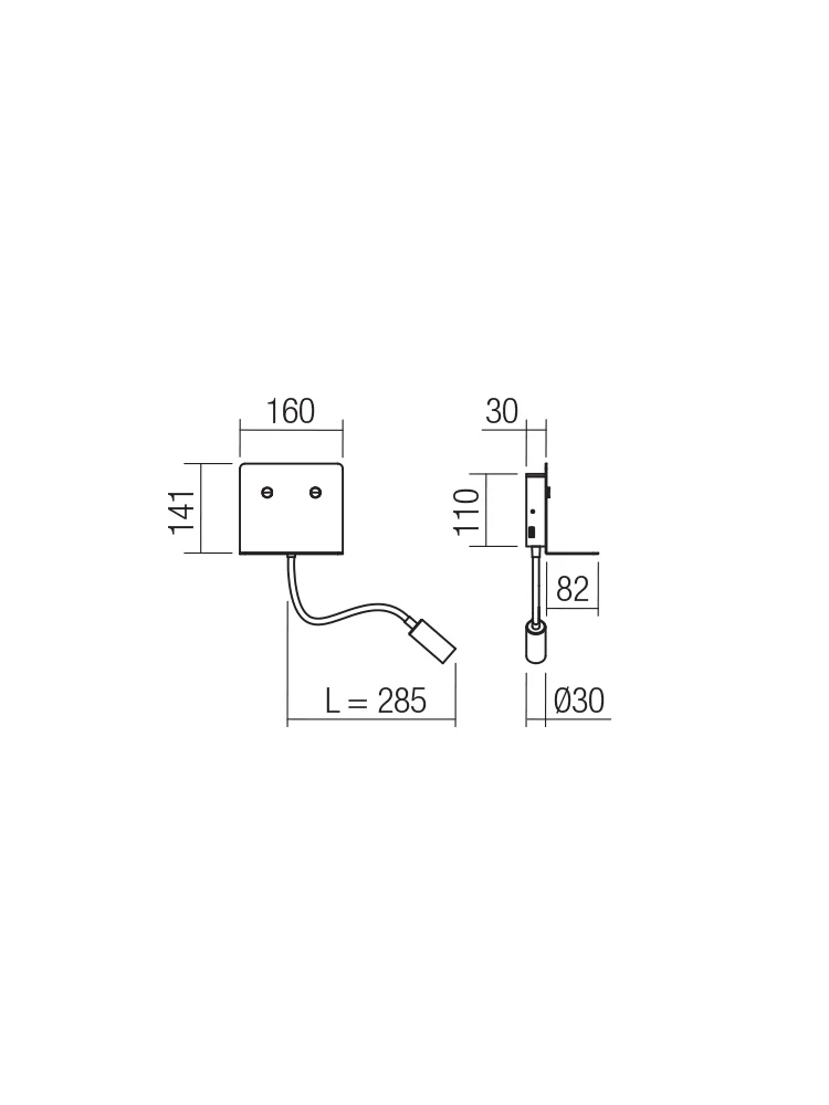 Aplică Moka LED 9 W 3000 K SWH 2