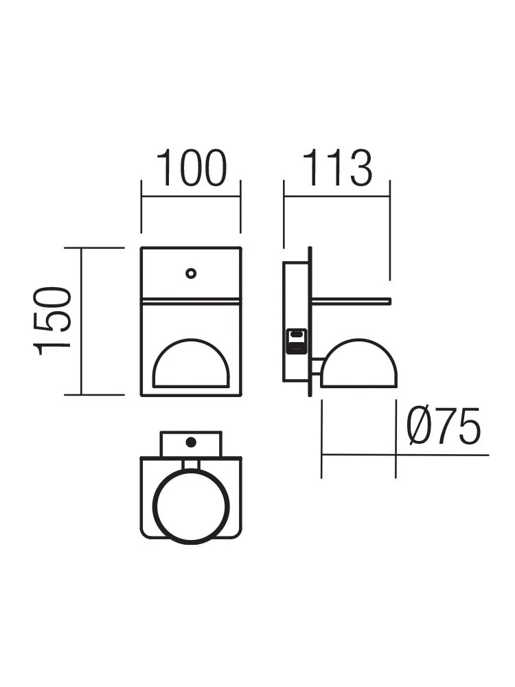 Aplică Seibi LED 7 W 3000 K WH 2