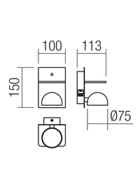 Aplică Seibi LED 7 W 3000 K BK 2