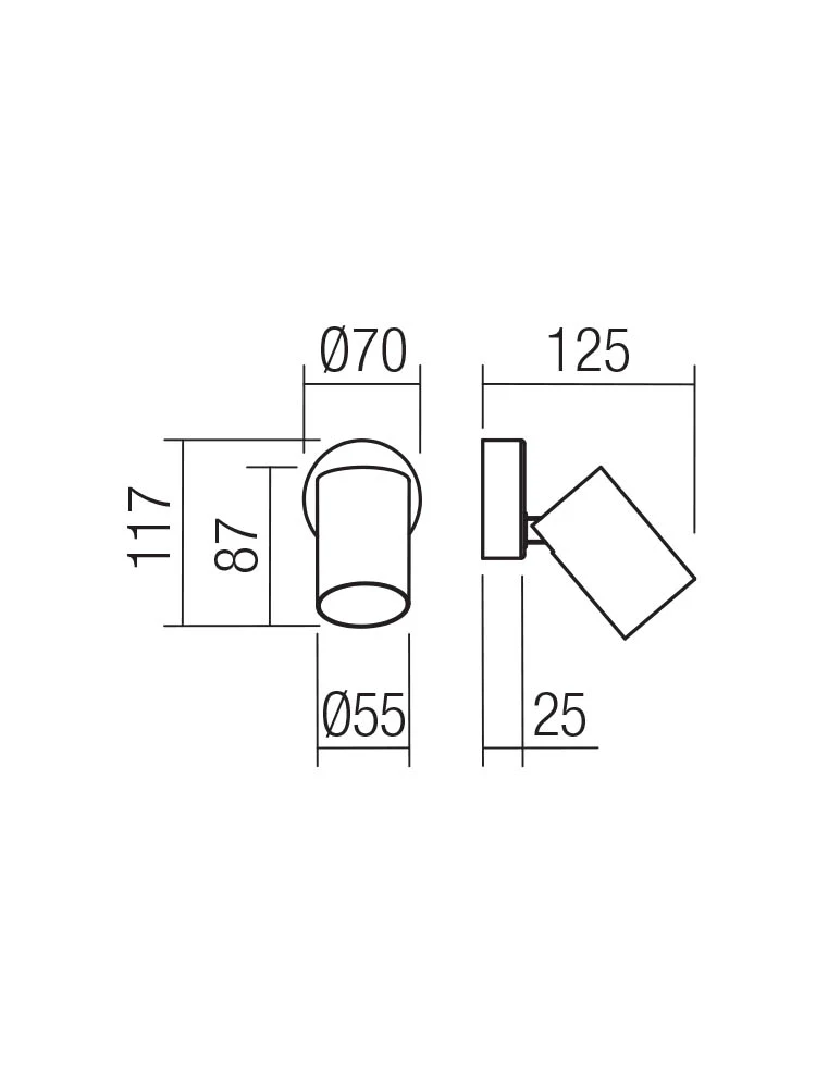 Aplică / plafonieră Modi 1 x 10 W GU10 WH 2