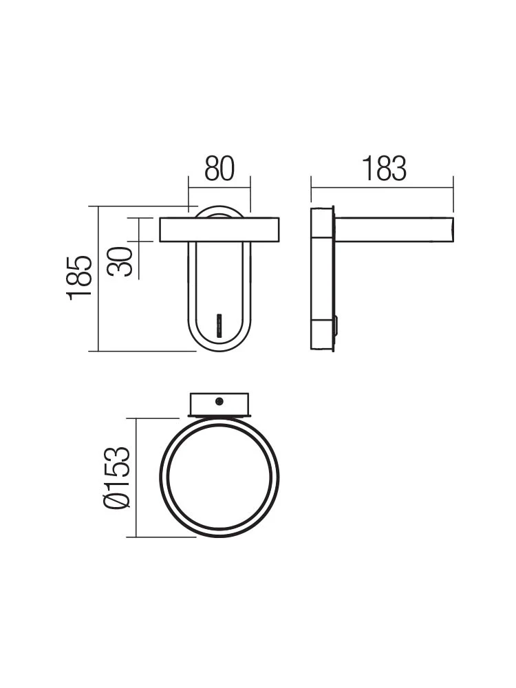 Aplică Keen 6 W IP20 SWH 3000 K 2