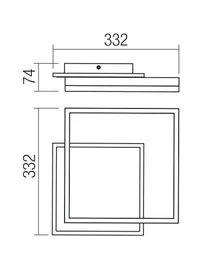 Aplică / plafonieră Sami LED 40 W CCT 3000/4000/6000 K GD 2