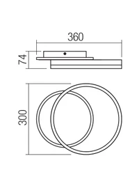 Aplică / plafonieră Tara LED 28 W CCT 3000/4000/6000 K GD 2
